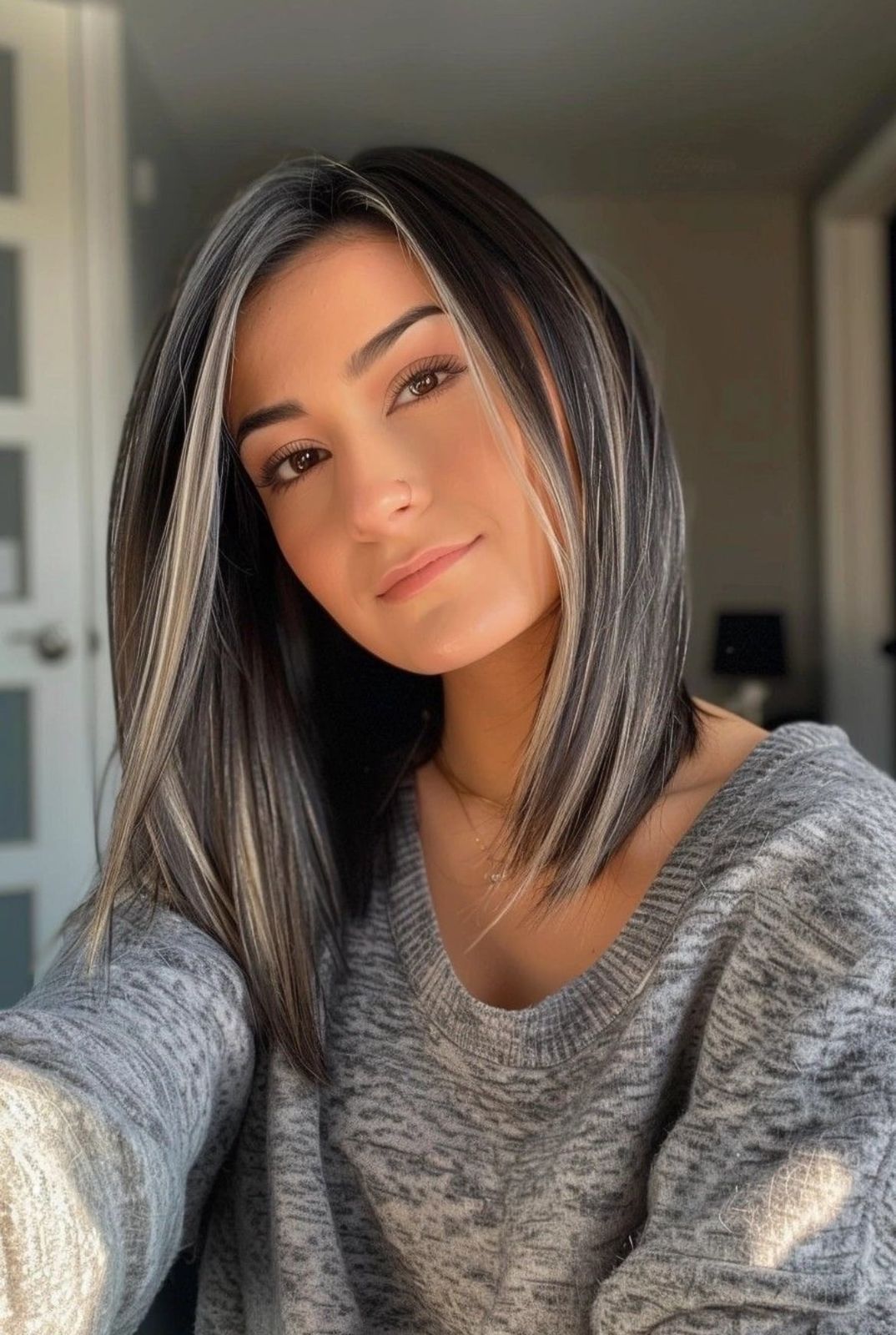 Dark Brown With White Blonde Lowlights Dark Brown With White Blonde Lowlights — Lowlights for Blonde Hair