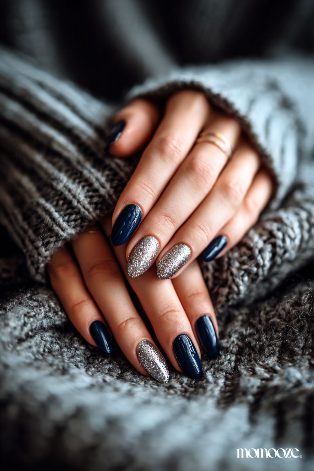 13+ Dark Blue Winter Nails Ideas You'll Be Obsessed With