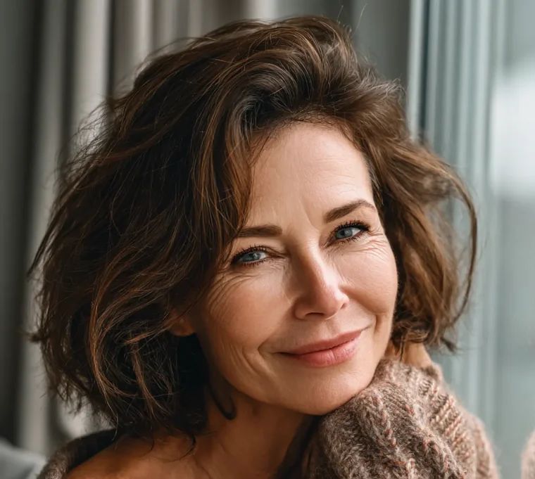 Tousled Bob with Wispy Bangs — Winter Hairstyles for Women Over 50