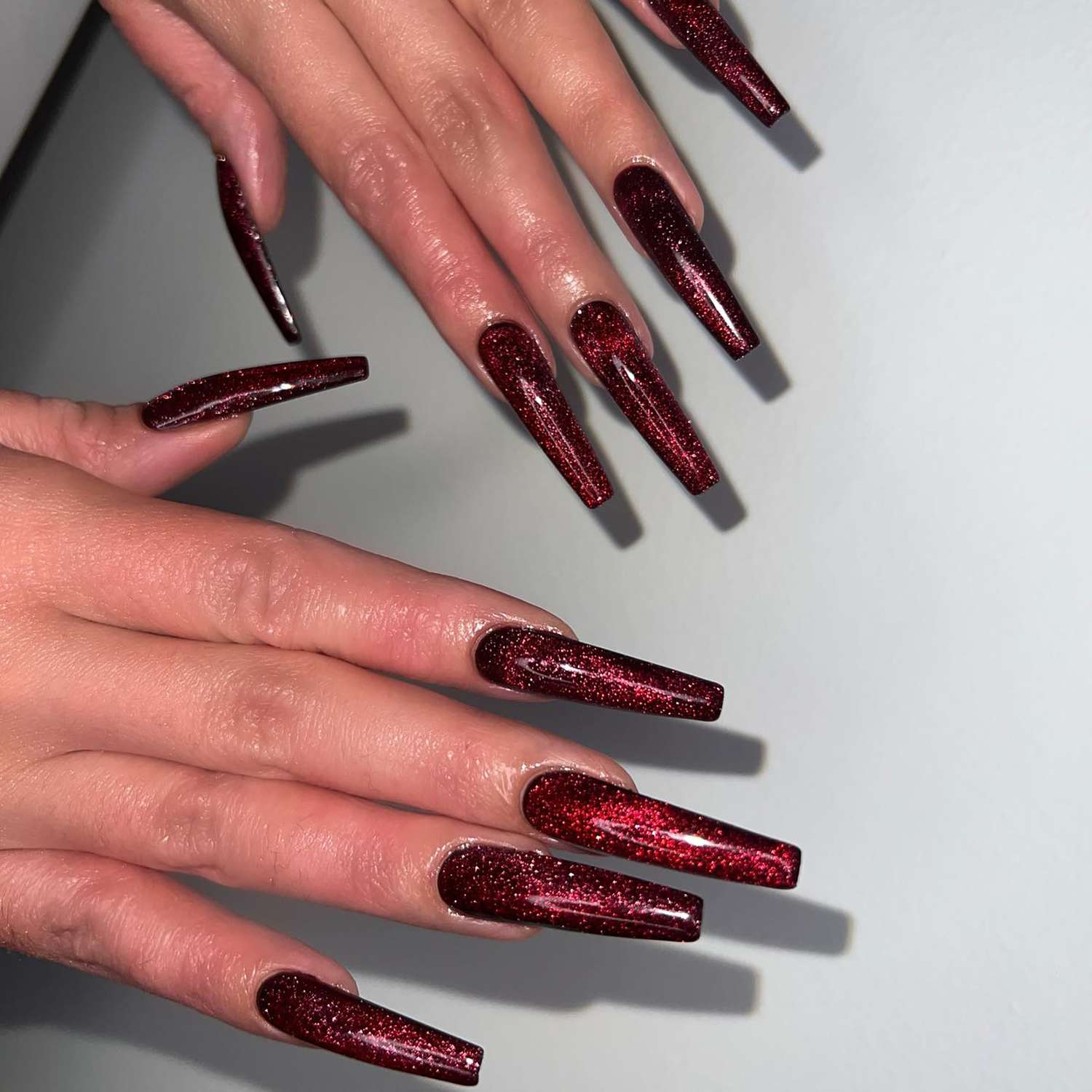 Dense Glitter Reflective Visual Idea Dense Glitter Reflective Visual Idea — New Years Coffin Nails 2027