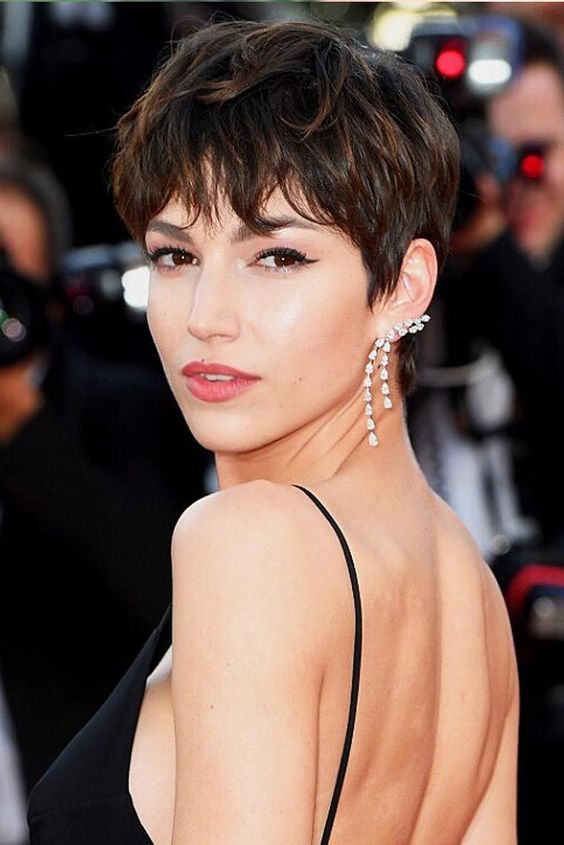 Choppy Dark Brown Pixie Choppy Dark Brown Pixie — Winter Pixie Haircuts