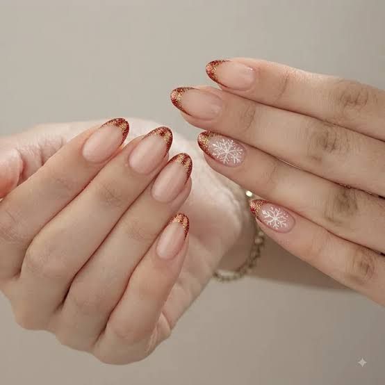 Christmas Visual Idea Christmas Visual Idea — Short Christmas Almond Nails 2026