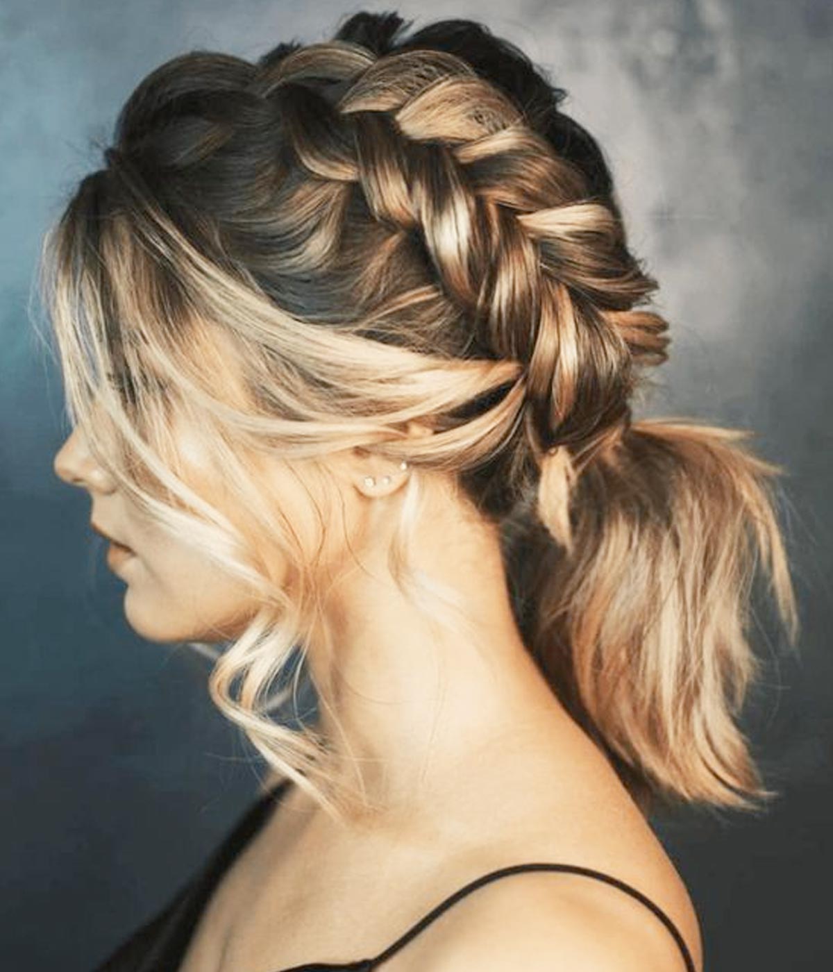 Dutch Braid to Ponytail With Curtain Bangs Dutch Braid to Ponytail With Curtain Bangs — Cute Winter Hairstyles