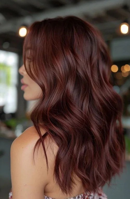 Sleek Blunt Lob In Deep Cherry Cola Sleek Blunt Lob In Deep Cherry Cola — Cherry Cola Hair Color