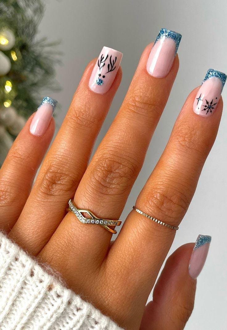 Sheer Pink Blue Glitter French Christmas Nails Sheer Pink Blue Glitter French Christmas Nails — Christmas Square Nails 2026