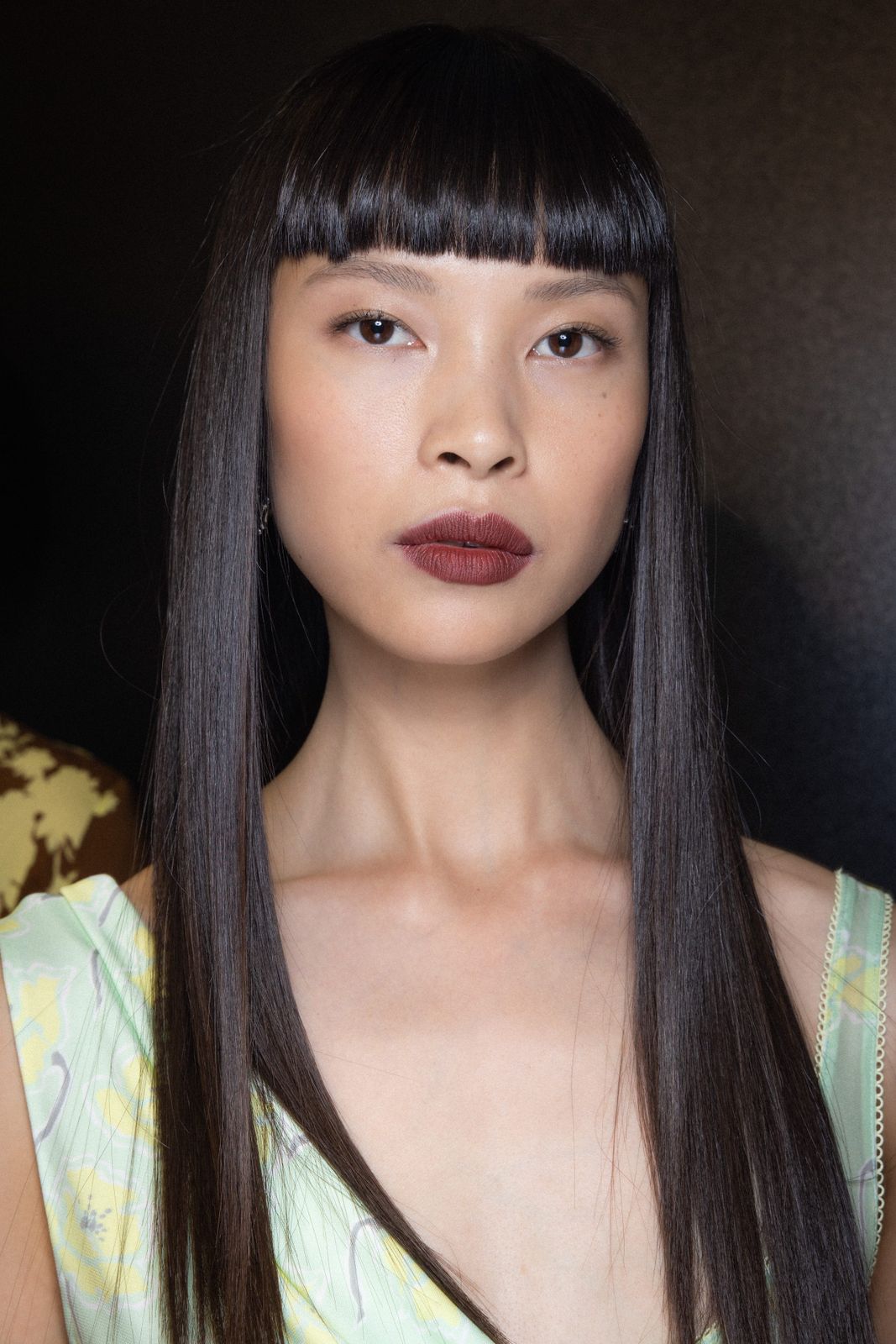 Blunt Cut with Bold Bangs Blunt Cut with Bold Bangs — Winter Hairstyles for Long Hair