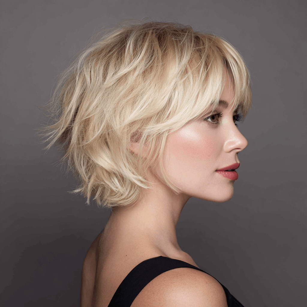 Shaggy Layered Bob With Waves Shaggy Layered Bob With Waves — Short Winter Haircuts