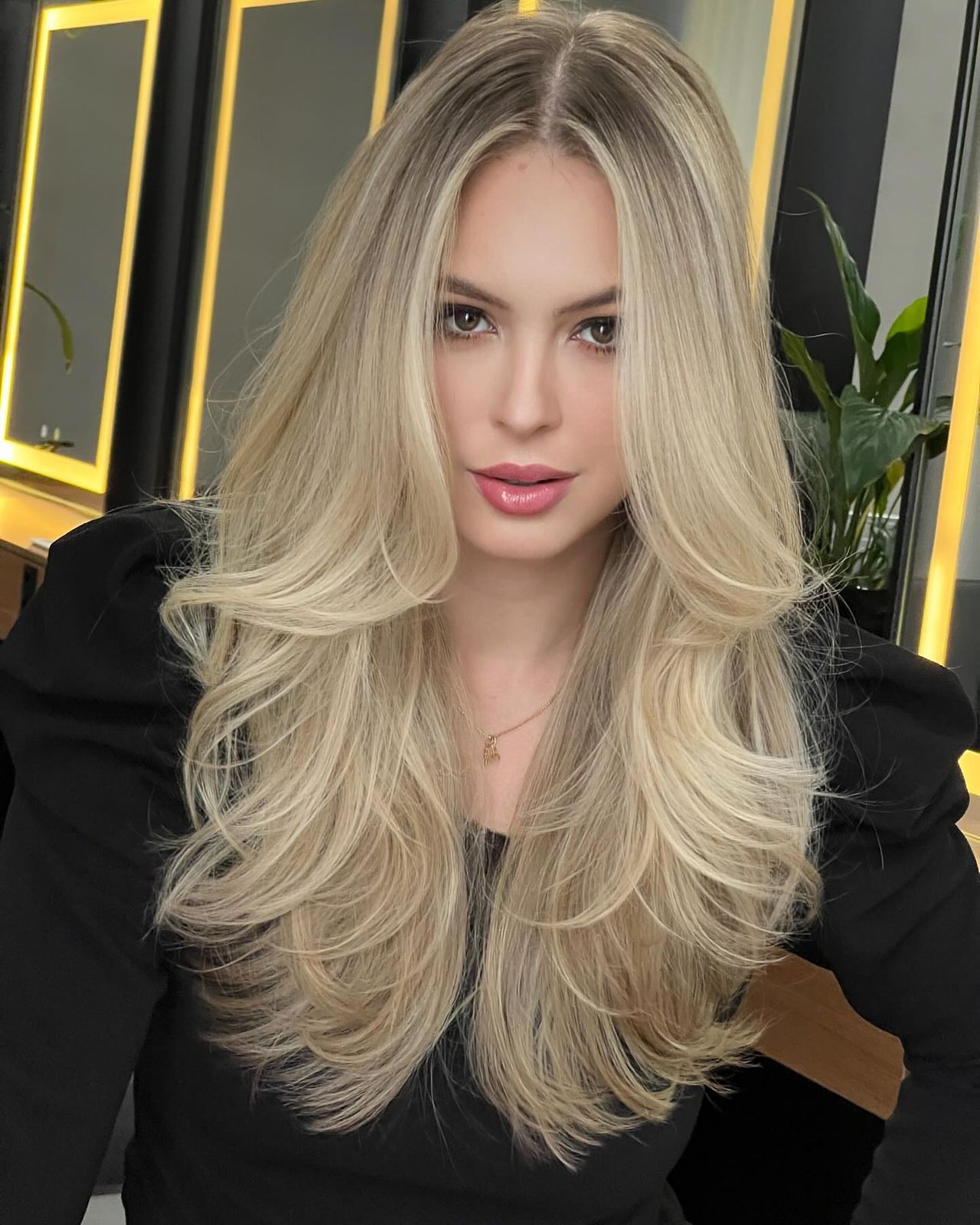 Ash Blonde Collarbone Layers With Bangs — Winter Hairstyles for Thin Hair