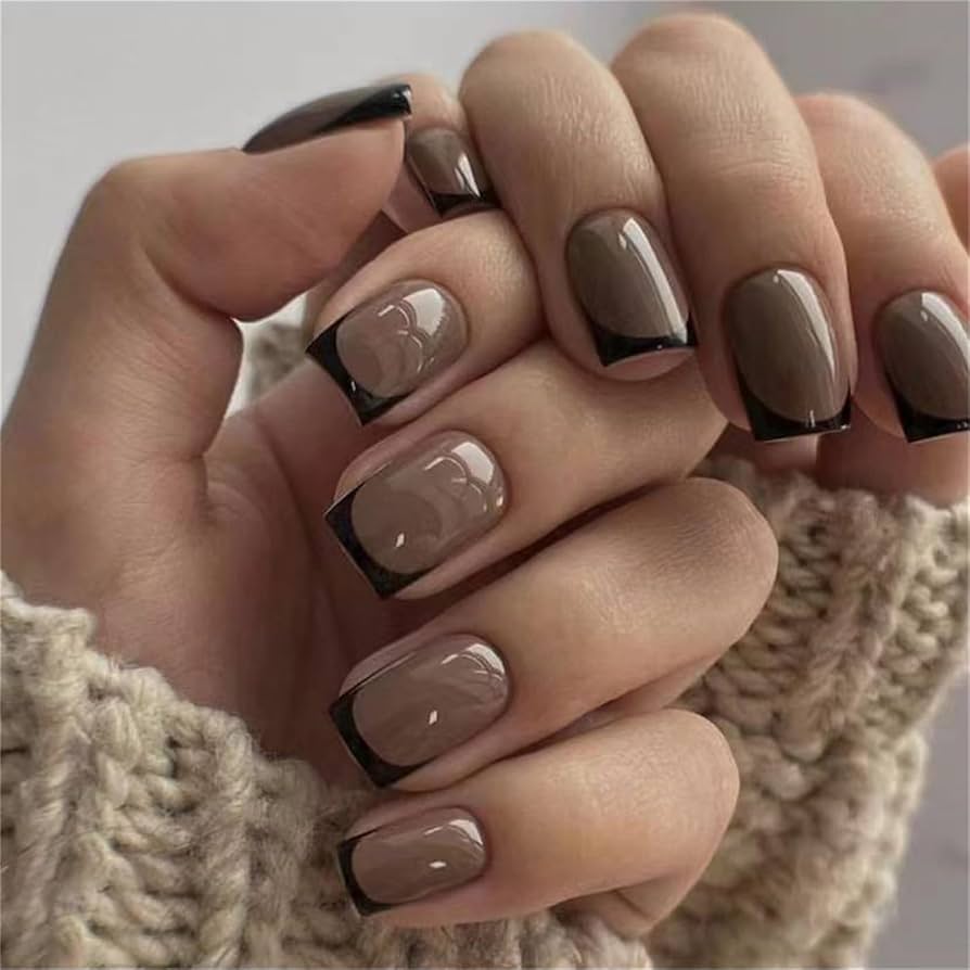 French Tips On All Nails Visual Idea French Tips On All Nails Visual Idea — Chocolate Brown Nails