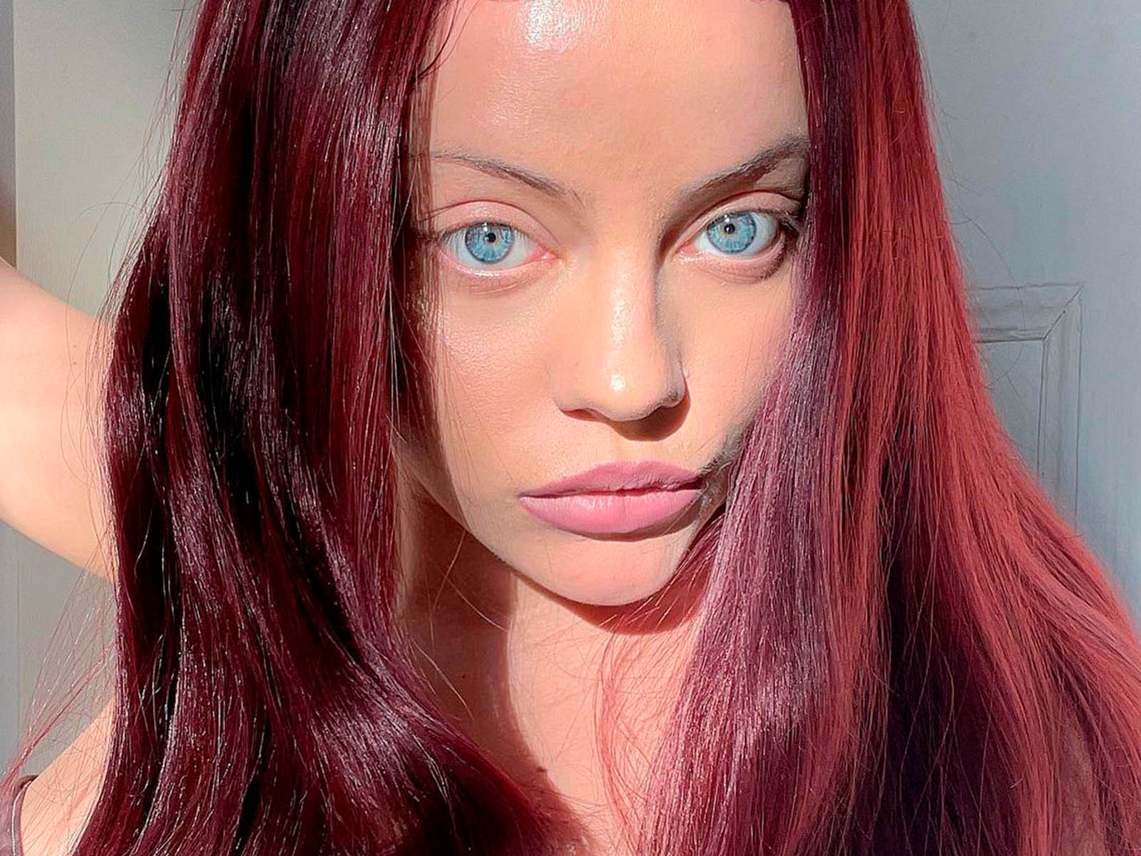 Air Dried Straight Cherry Red Air Dried Straight Cherry Red — Cherry Cola Hair Color