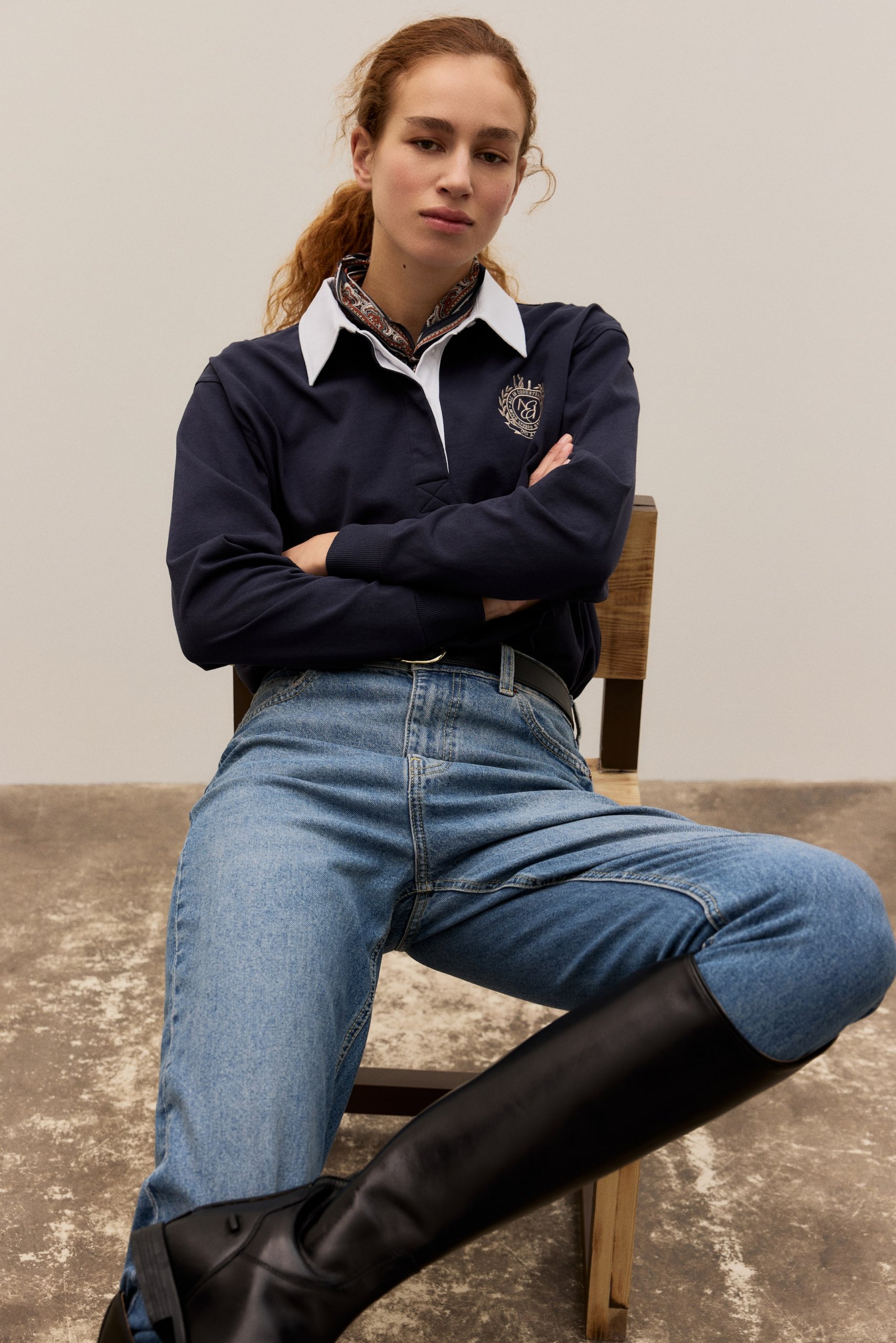 Equestrian Meets Casual: Rugby Shirt and Riding Boots Equestrian Meets Casual: Rugby Shirt and Riding Boots — Riding Boots Outfits