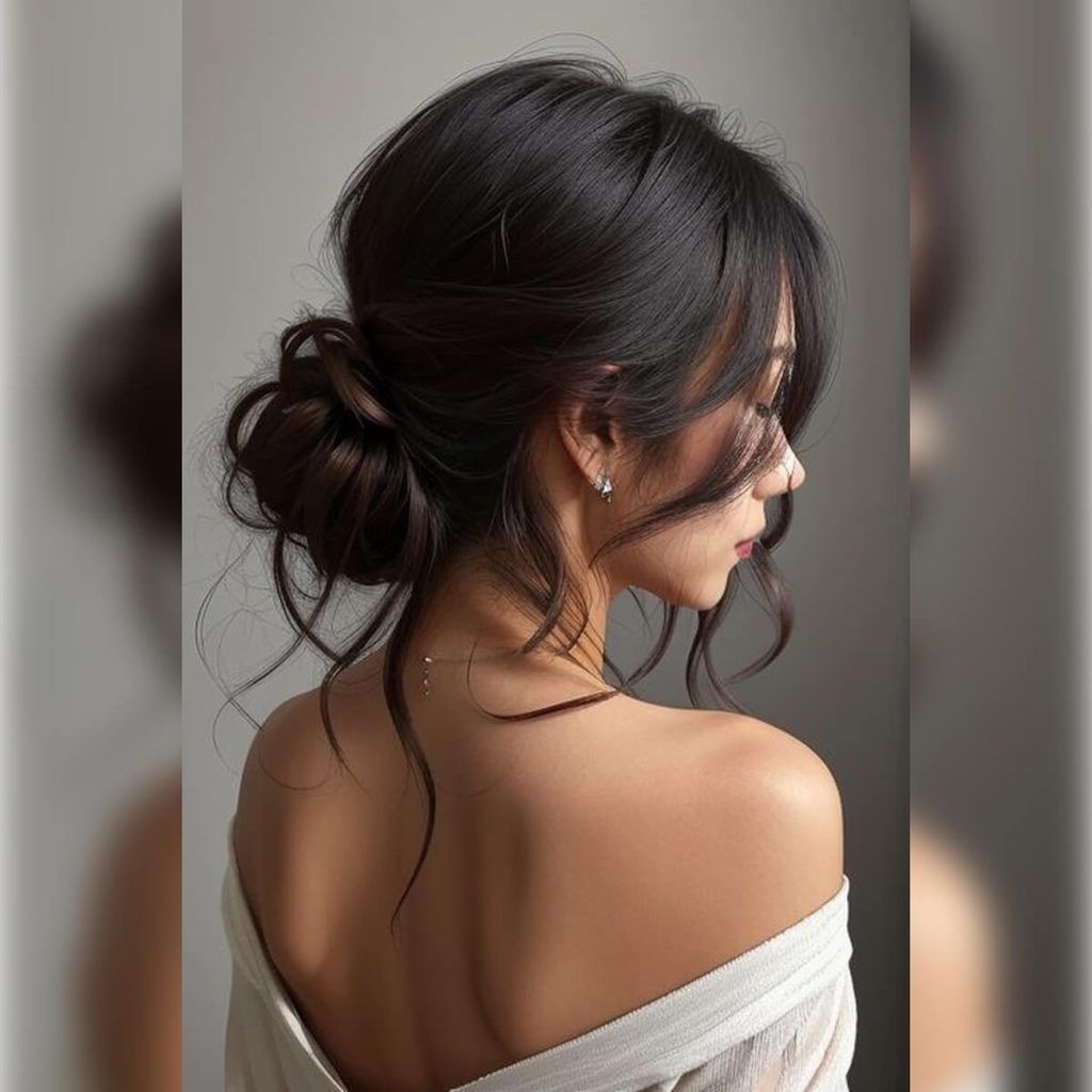 Soft Low Bun With Face-Framing Waves Soft Low Bun With Face-Framing Waves — Winter Formal Hairstyles