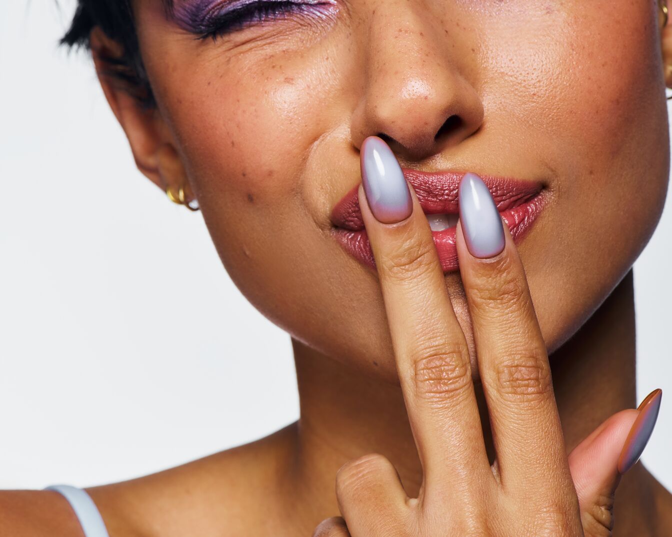 Sophisticated Grey to Purple Ombre Sophisticated Grey to Purple Ombre — Winter Nails for Black Women