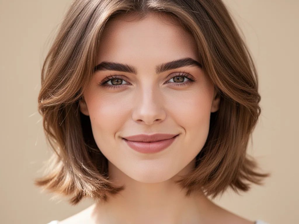 Blunt Chin Bob With Inward Curl — Winter Haircuts for Square Faces