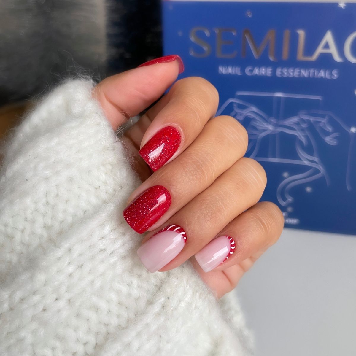 Red Glitter French Tip Nails Red Glitter French Tip Nails — Sparkly Winter Nails
