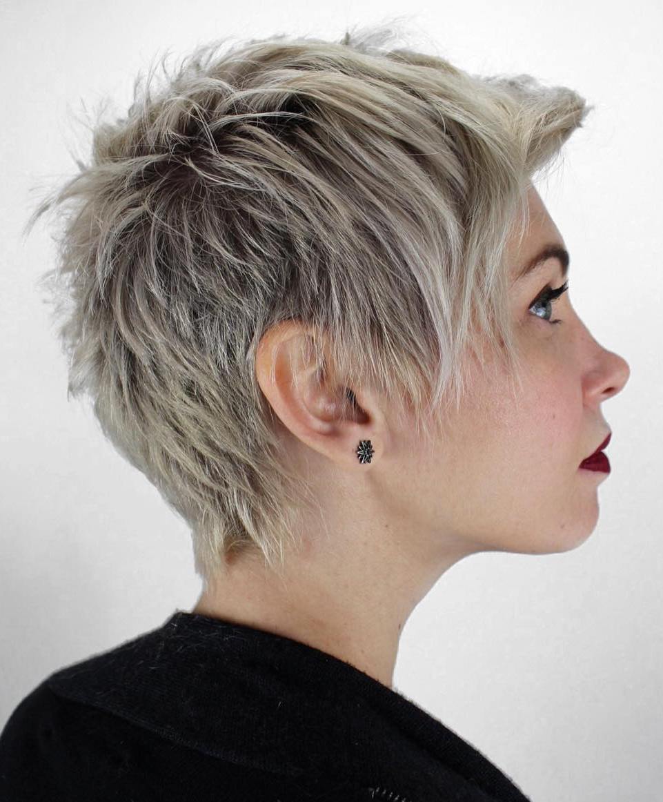 Ear Ash Blonde Pixie Undercut Ear Ash Blonde Pixie Undercut — Winter Pixie Haircuts