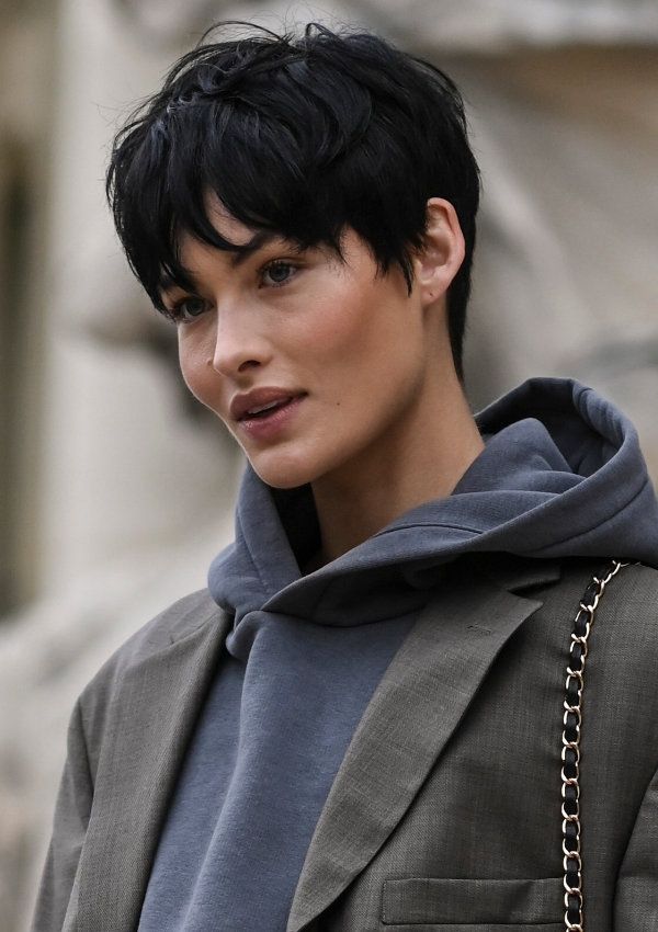 Short Textured Black Pixie Cut Short Textured Black Pixie Cut — Winter Haircuts for Women
