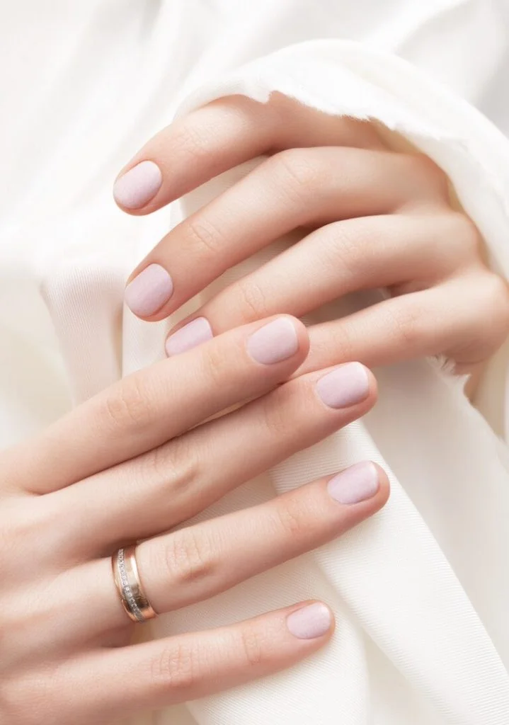 Soft Shimmer Matte Pale Pink Nails Soft Shimmer Matte Pale Pink Nails — Winter Matte Nails