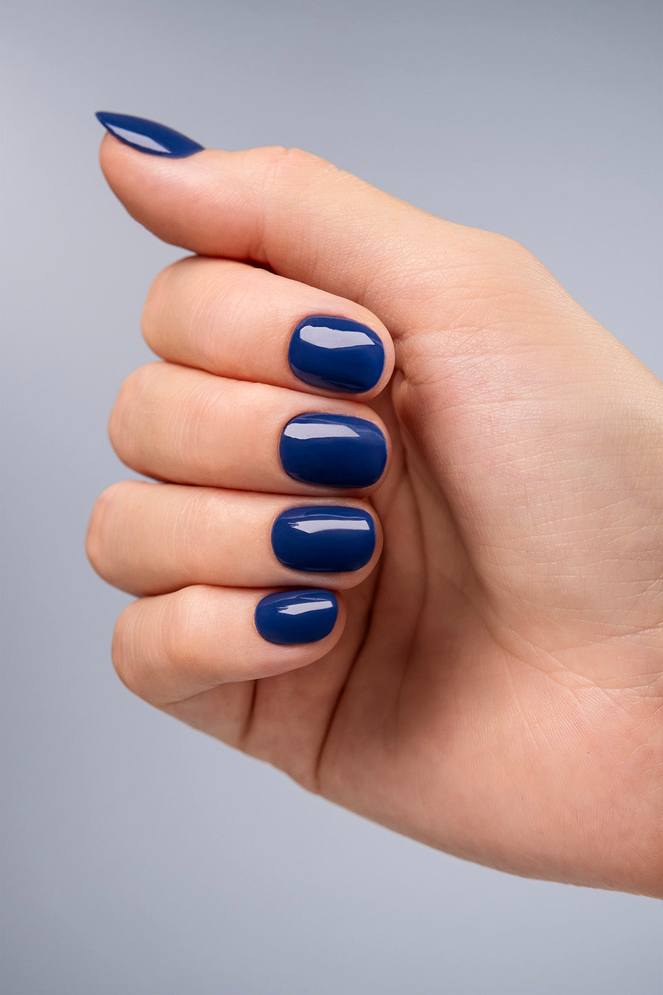 Classic Glossy Navy Square Nails Classic Glossy Navy Square Nails — Navy Blue Nails