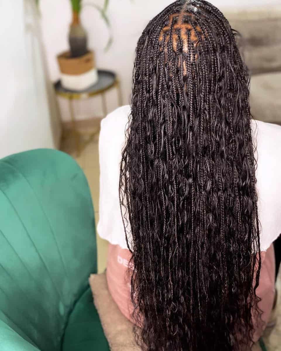 Knotless Braids With Curly Ends Knotless Braids With Curly Ends — Winter Knotless Braids