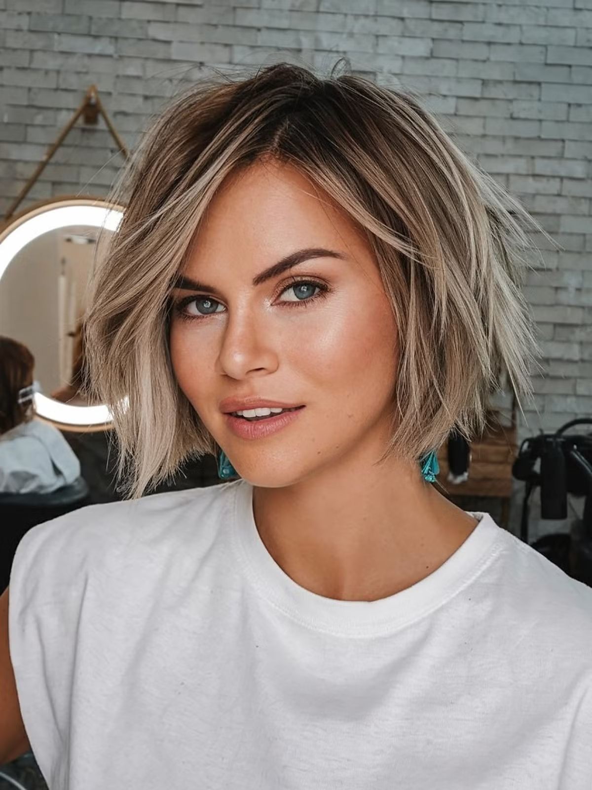 Textured Bob With Choppy Bangs — Winter Haircuts for Oval Faces