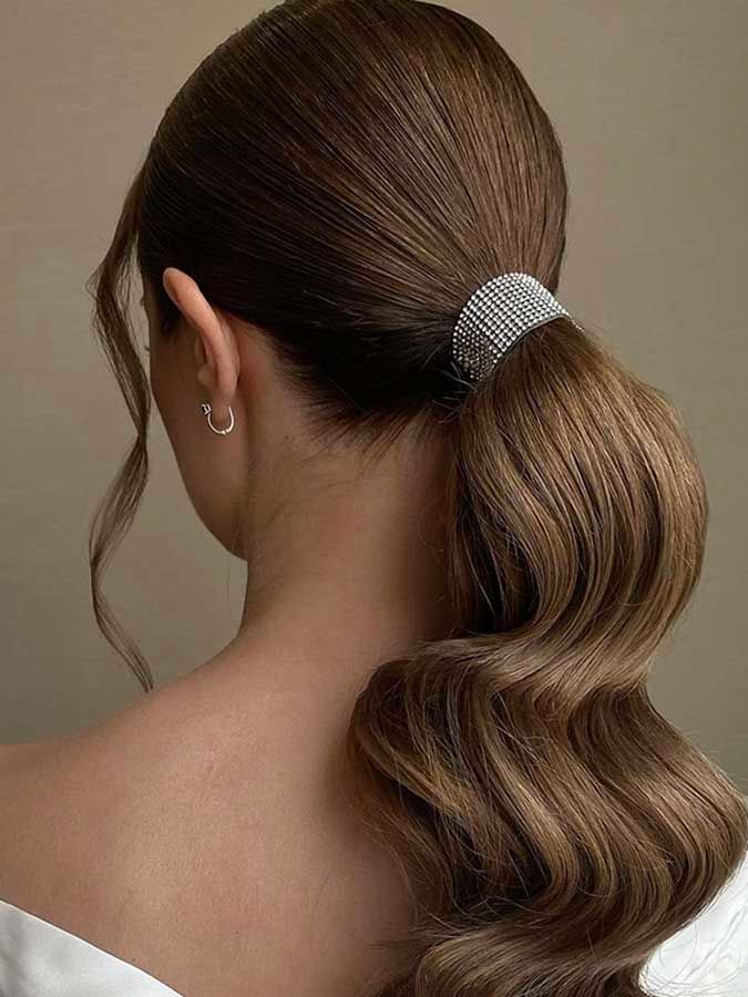 Sleek High Ponytail With Waves Sleek High Ponytail With Waves — Winter Formal Hairstyles