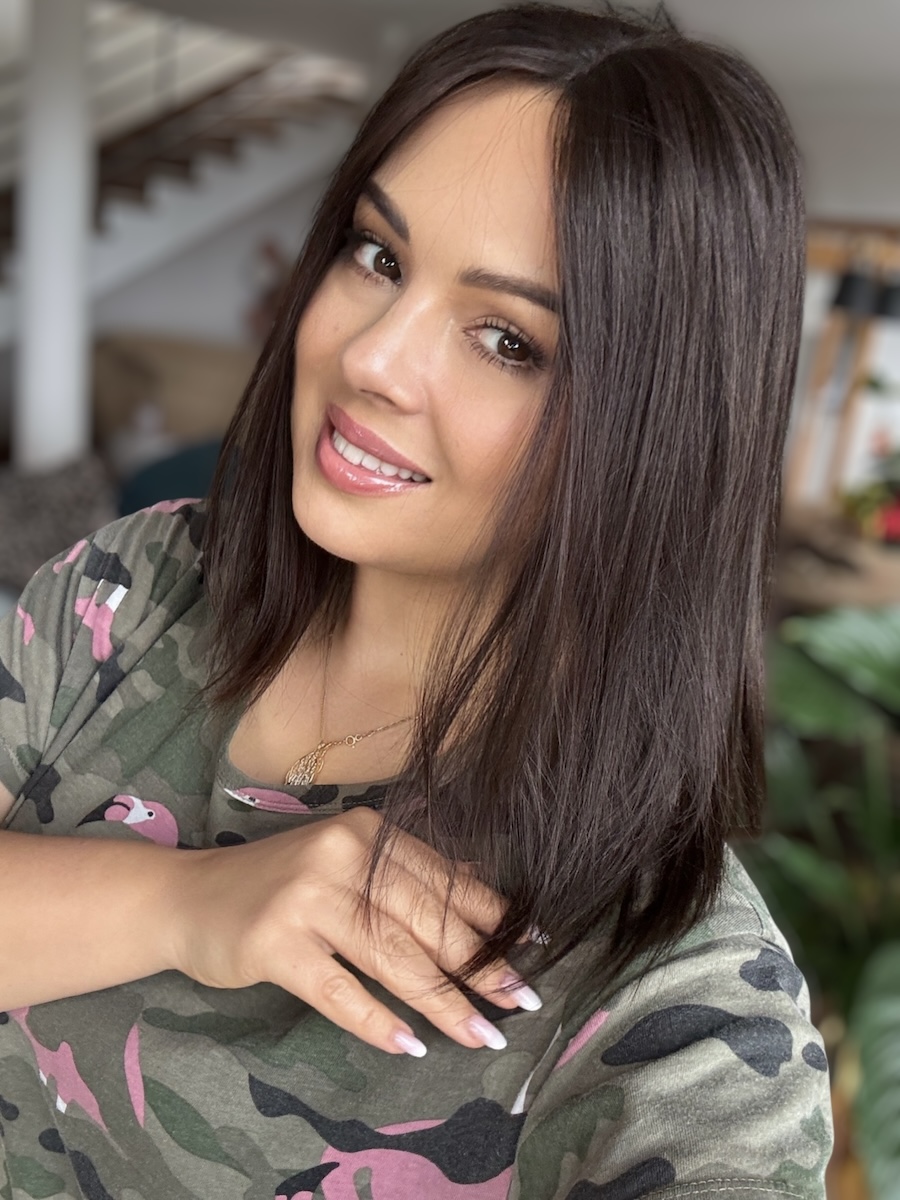 Chin Length Bob With Warm Undertones Chin Length Bob With Warm Undertones — Dark Chocolate Brown Hair
