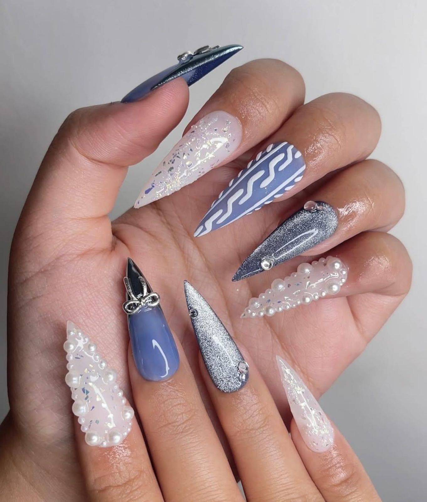 Winter Christmas Visual Idea Winter Christmas Visual Idea — Long Christmas Nails 2026