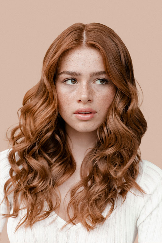 Natural Warm Ginger Red Waves Natural Warm Ginger Red Waves — Winter Hair Colors for Redheads