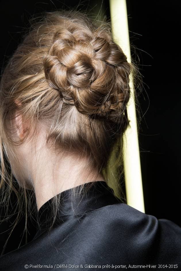 Textured Braided Updo With Wisps Textured Braided Updo With Wisps — Winter Updos