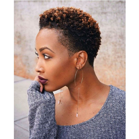 Short Afro with Shaved Sides — Winter Hairstyles for Black Women