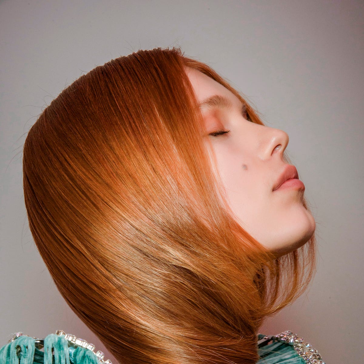 Sleek Warm Ginger Red Sleek Warm Ginger Red — Winter Hair Colors for Redheads