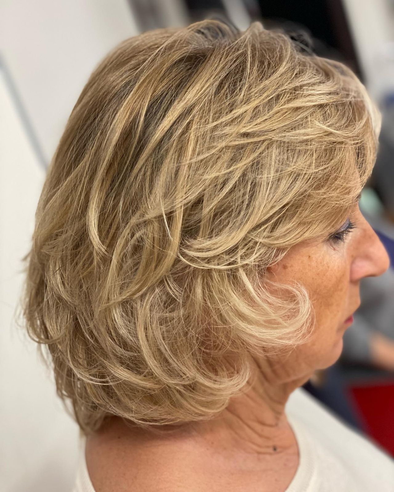 Textured Shag With Feathered Bangs Textured Shag With Feathered Bangs — Winter Haircuts for Women Over 70