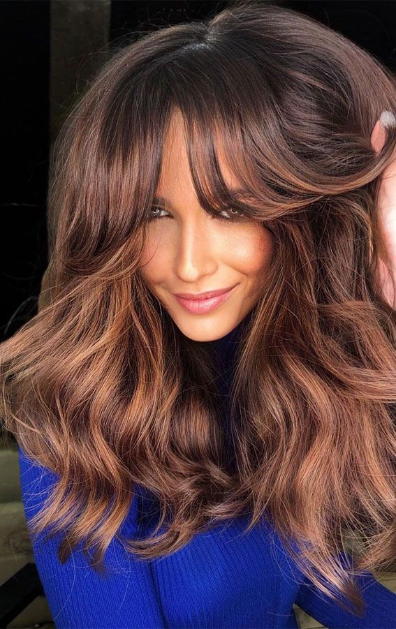 Warm Copper and Caramel Highlights — Winter Highlights