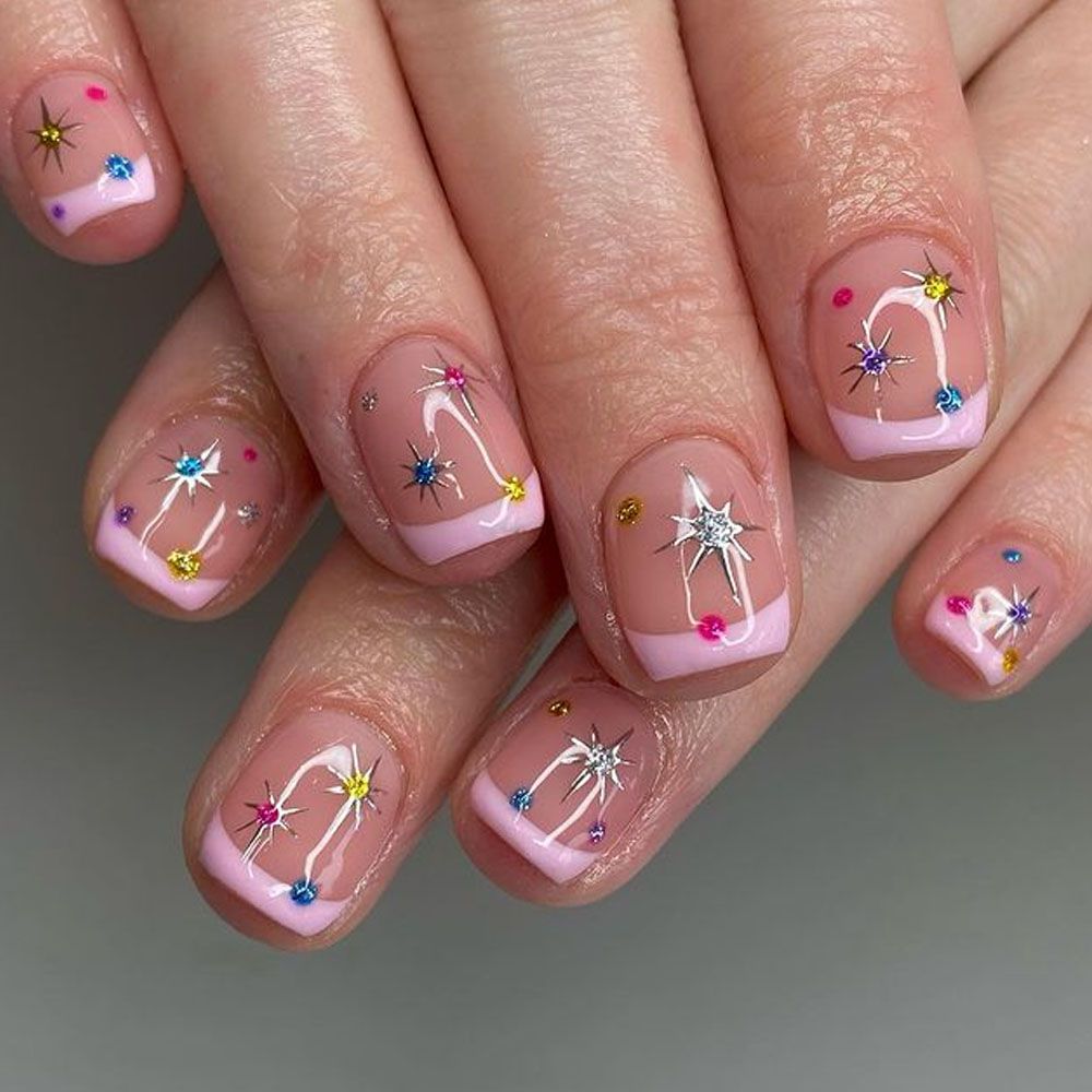Glitter Visual Idea — Cute New Years Nails 2027