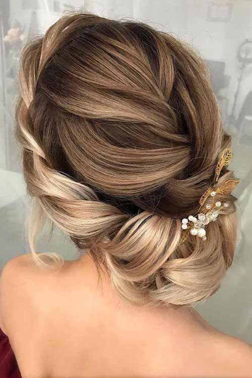 Ash Blonde Braided Updo With Pearls Ash Blonde Braided Updo With Pearls — Winter Updos