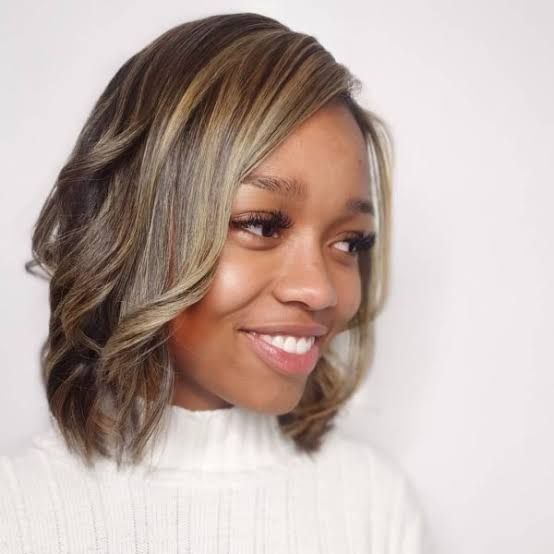 Dark Brown Base With Blonde Highlights Visual Idea — Winter Hair Colors for Short Hair