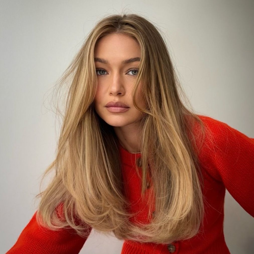 Straight Ash Blonde Mid-Back Layers Straight Ash Blonde Mid-Back Layers — Winter Hair Colors for Plus Size Women