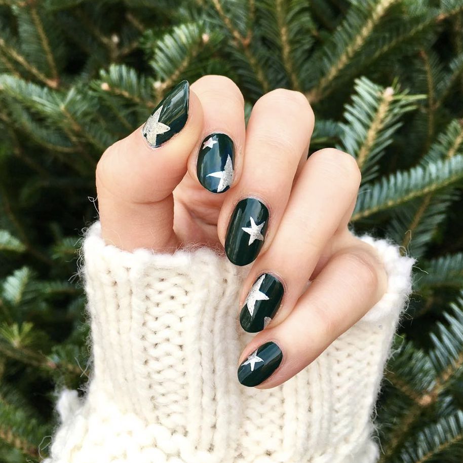 Silver Star Decals On All Nails Visual Idea Silver Star Decals On All Nails Visual Idea — Christmas Nails for Kids 2026