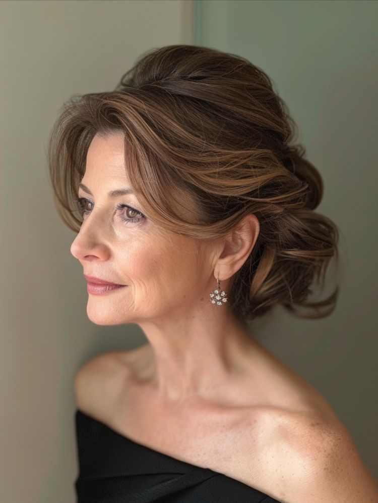 Long Styled Up Visual Idea — Winter Hairstyles for Women Over 50