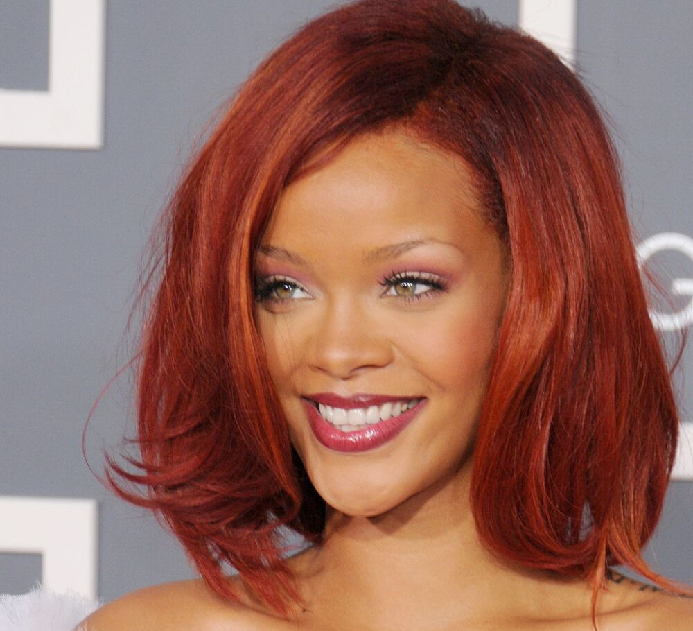 Chin Length Bob With Blunt Bangs Chin Length Bob With Blunt Bangs — Cherry Cola Hair Color