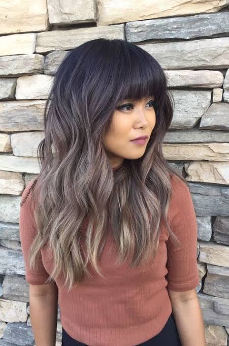Mid-Back Smoky Dark Brown to Ash Blonde Ombre Mid-Back Smoky Dark Brown to Ash Blonde Ombre — Winter Ombre Hair