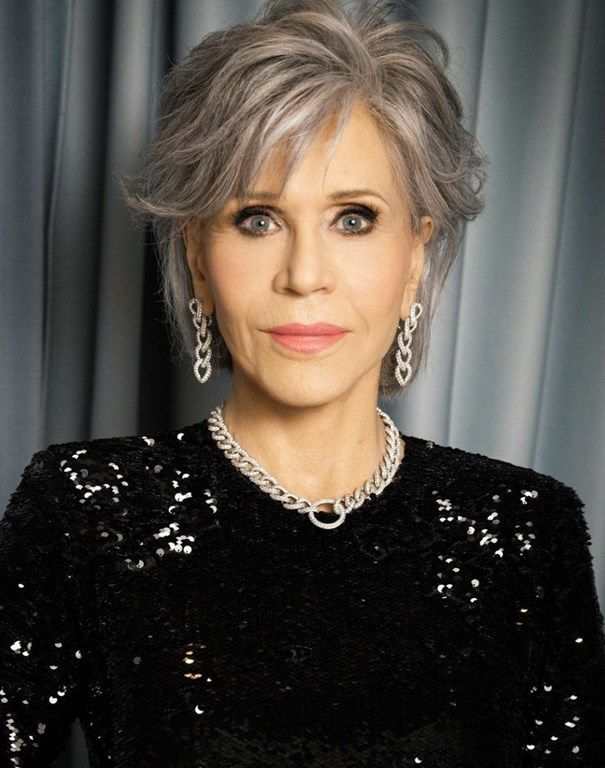 Textured Grey Ear-Length Pixie — Winter Hairstyles for Women Over 40