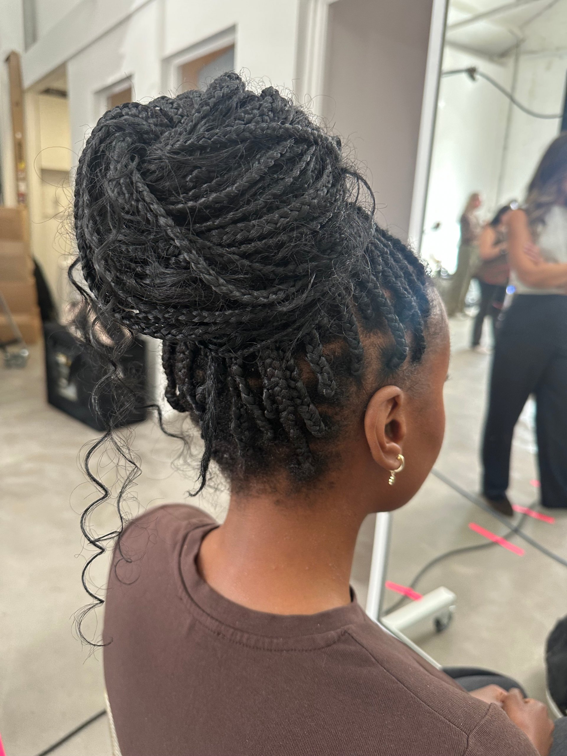 Collarbone Length Braided Updo Collarbone Length Braided Updo — Winter Braided Hairstyles