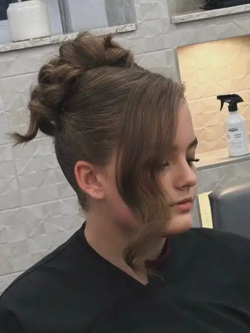 Twisted Updo With Loose Tendrils — Winter Hairstyles for Work