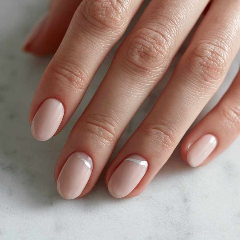 Minimalist Silver Cuticle Line Minimalist Silver Cuticle Line — New Years Gel Nails 2027