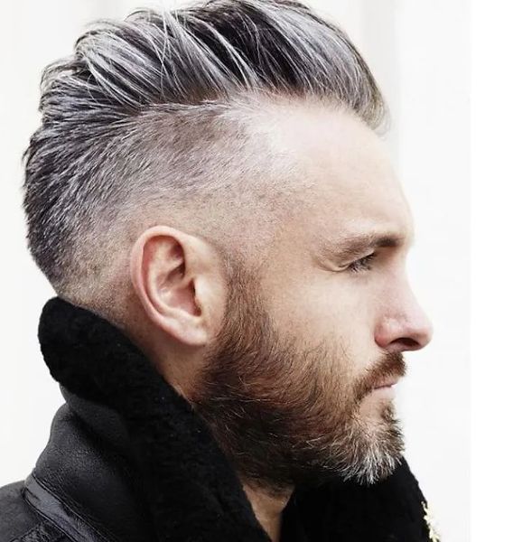 Undercut With Silver Highlights — Winter Haircuts for Men