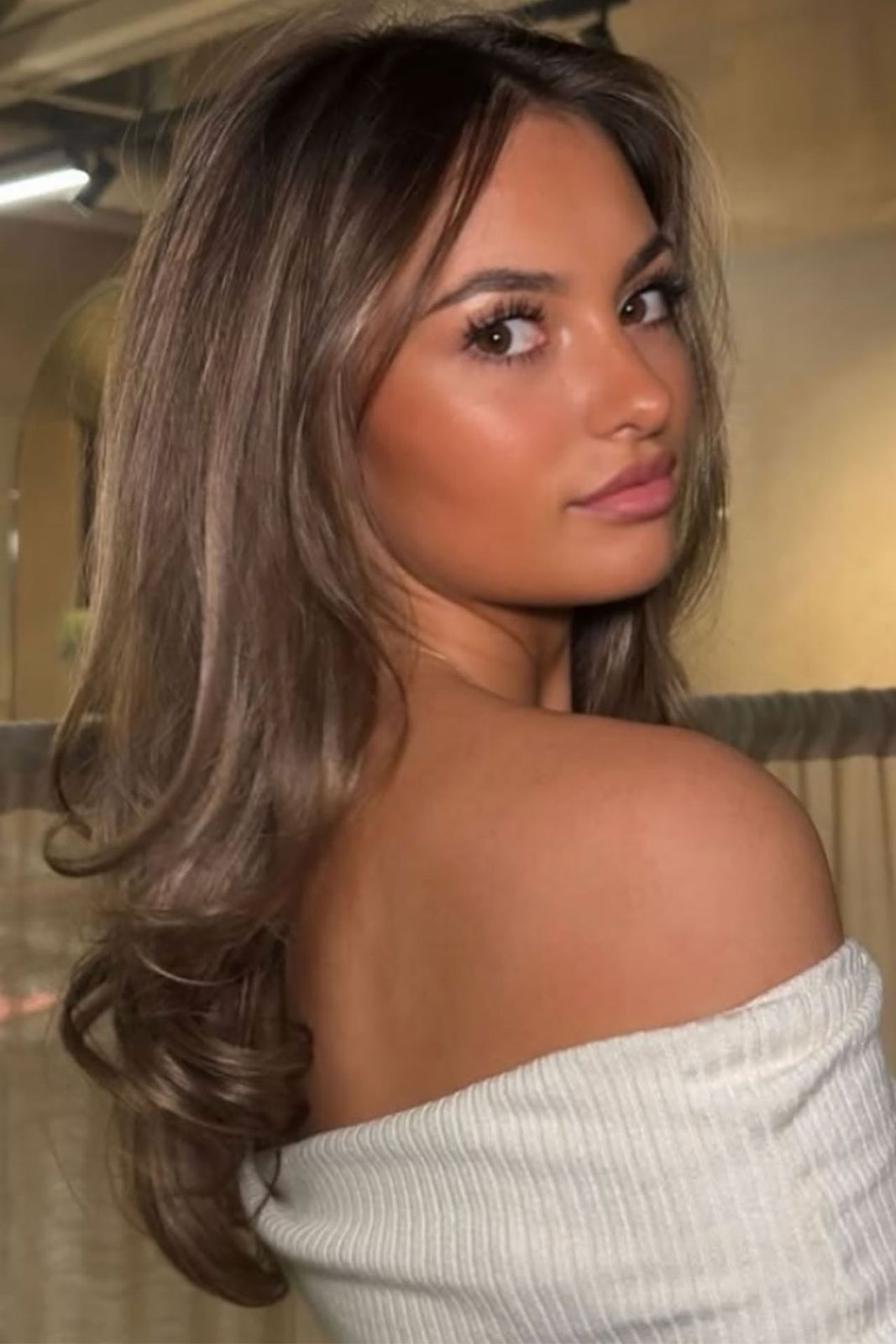 Mid-Back Layers with Honey Balayage — Winter Haircuts for Straight Hair