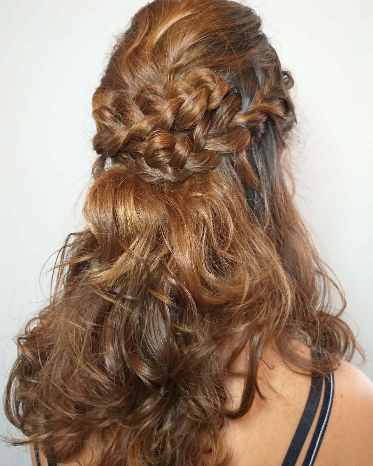 Braided Crown with Loose Curls Braided Crown with Loose Curls — Winter Twist Hairstyles