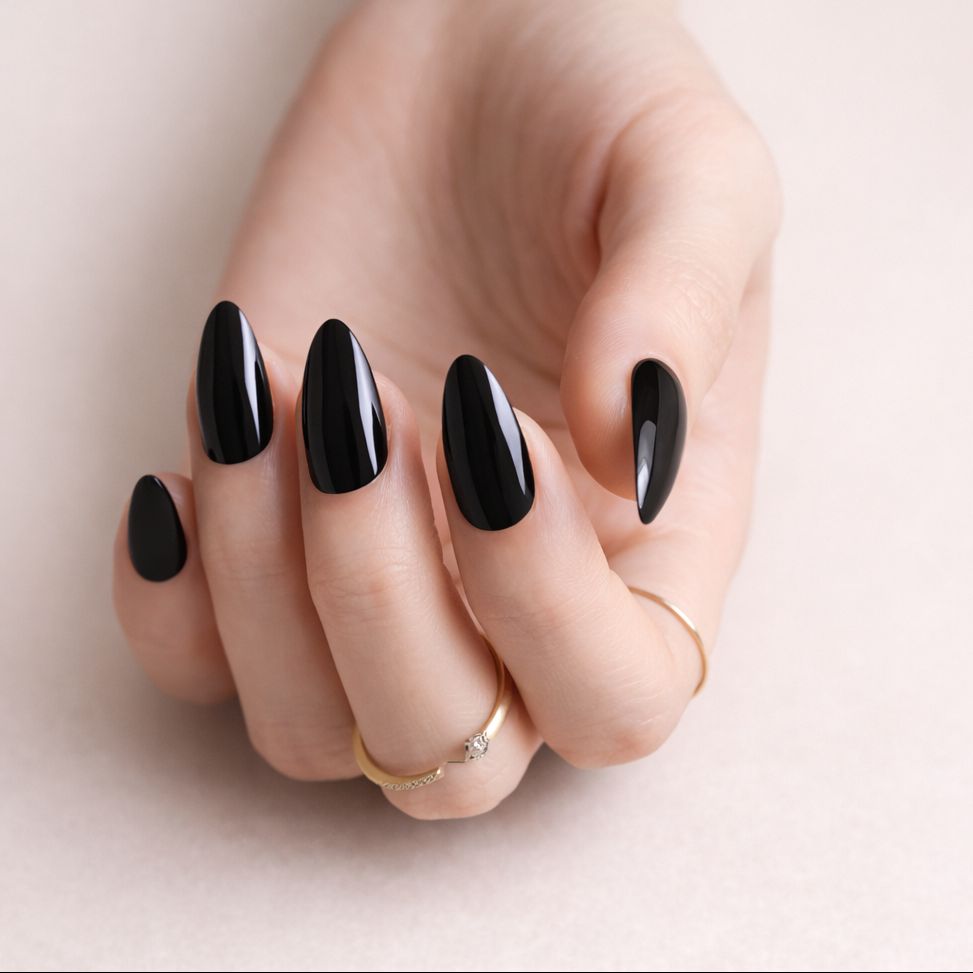 None Visual Idea None Visual Idea — Medium Winter Almond Nails